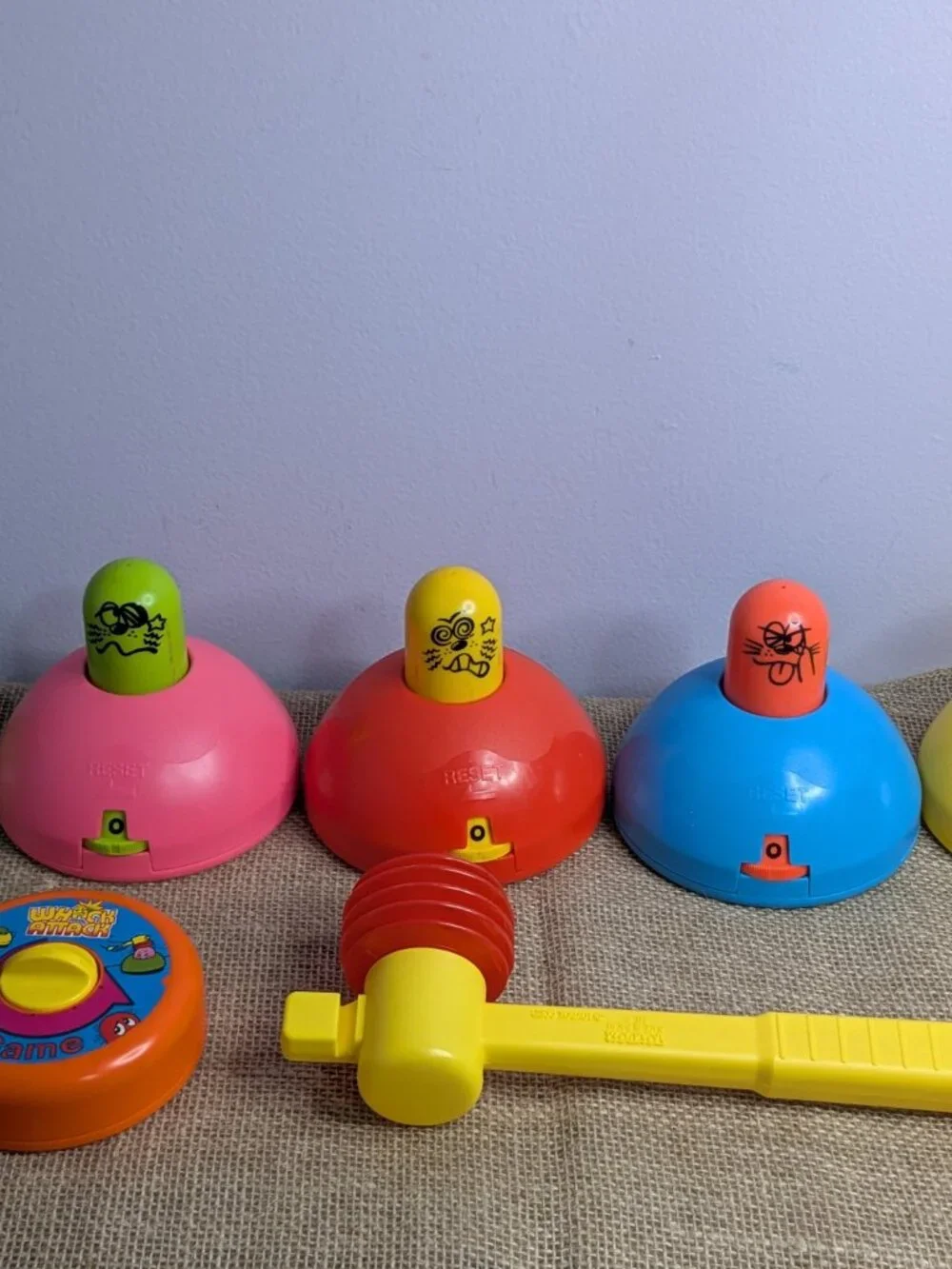 1986 Whack Attack Mattel Games Whack A Mole Family Game Toy 100% Complete Works